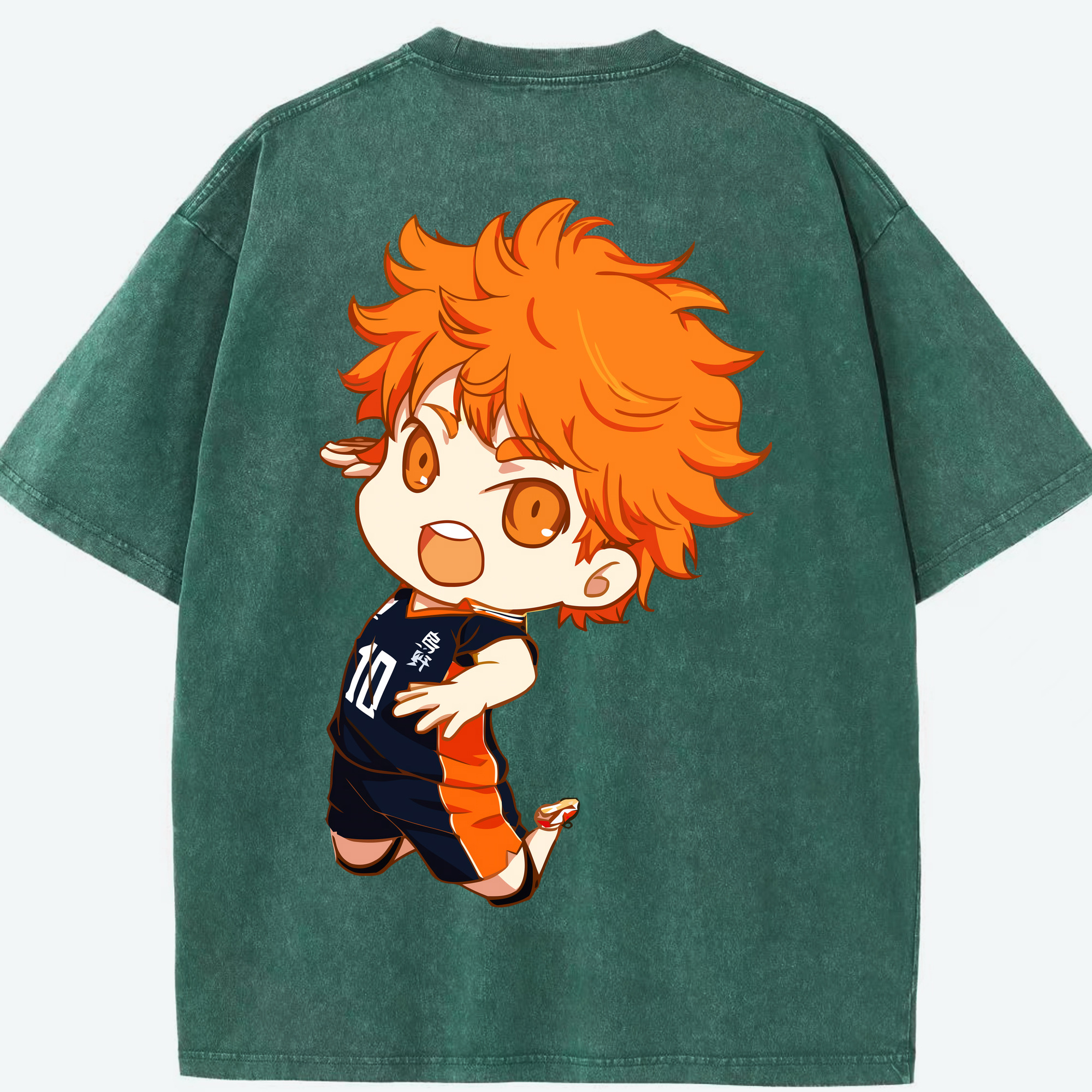 （画像用） ハイキュー!! Haikyu!! 綿100% ヴィンテージ風 半袖Tシャツ（背面プリント）